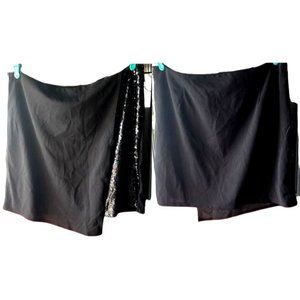 Shein 3X Black and Nylon Sequin Skirt in EUC